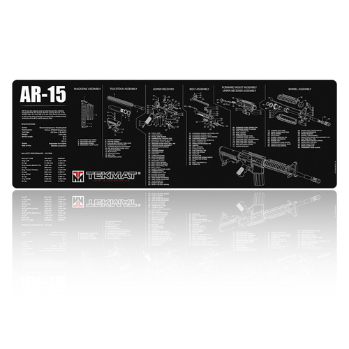 TekMat - Čistící podložka pod zbraň - AR-15 - 30x91cm - černá - TEK-R36-AR15