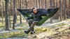 Lesovik - Turistická houpací síť DRAKA s moskytiérou a závěsem SNEKA - Treetop Green
