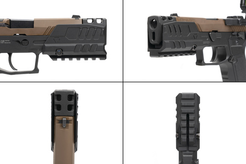 Strike Industries - Štít proti výbuchu pro pistole SMC Alfa/Bravo - Černý - SI-SMC-BS-S