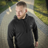 M-Tac - Bavlněná mikina s kapucí Raglan - černá - 20483002