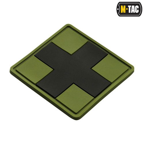 M-Tac - Medic Cross Square 3D PVC nášivka - černá/olivová - 51124102