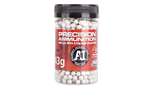 ASG - Airsoftové kuličky - přesná munice těžká - 0,43 g - 1000 ran - láhev - 18724