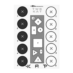 Tactical Weapon System - Střelecký terč KAT - Křídový papír - TWS KAT