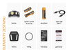 Fenix - Dobíjecí čelová svítilna LED - 1400 lumenů - černá - HM65R