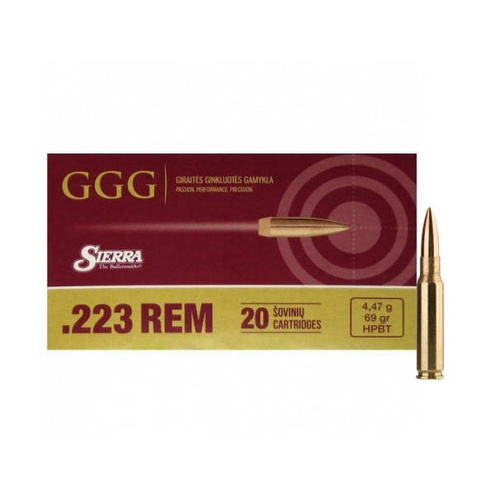 GGG - puškové střelivo .223 Rem GPR13 69 gr / 4,47 g HPBT